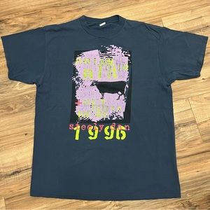 Retro 1996 Steely Dan Drink Your Big Black Tee Shirt Sz XL Made In USA.